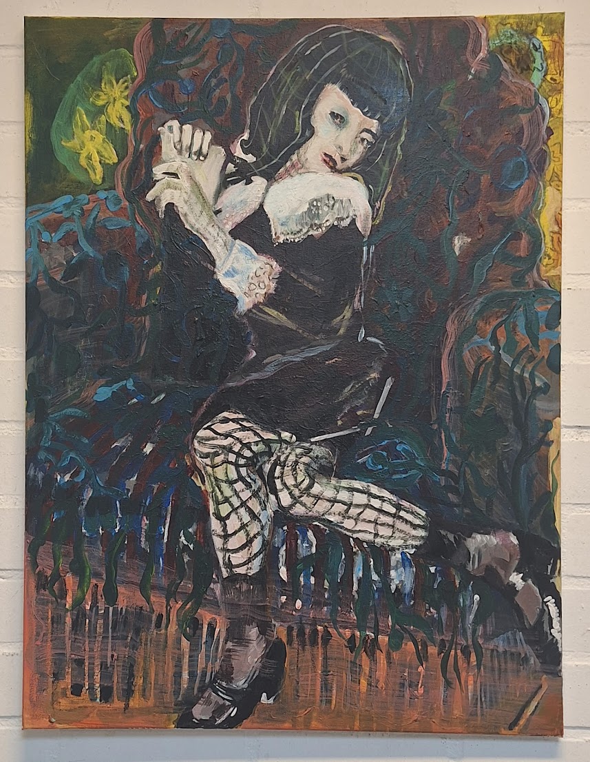 Portret zittende vrouw