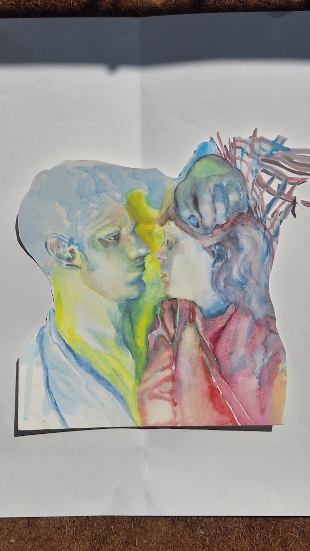 Twee figuren tegenover elkaar